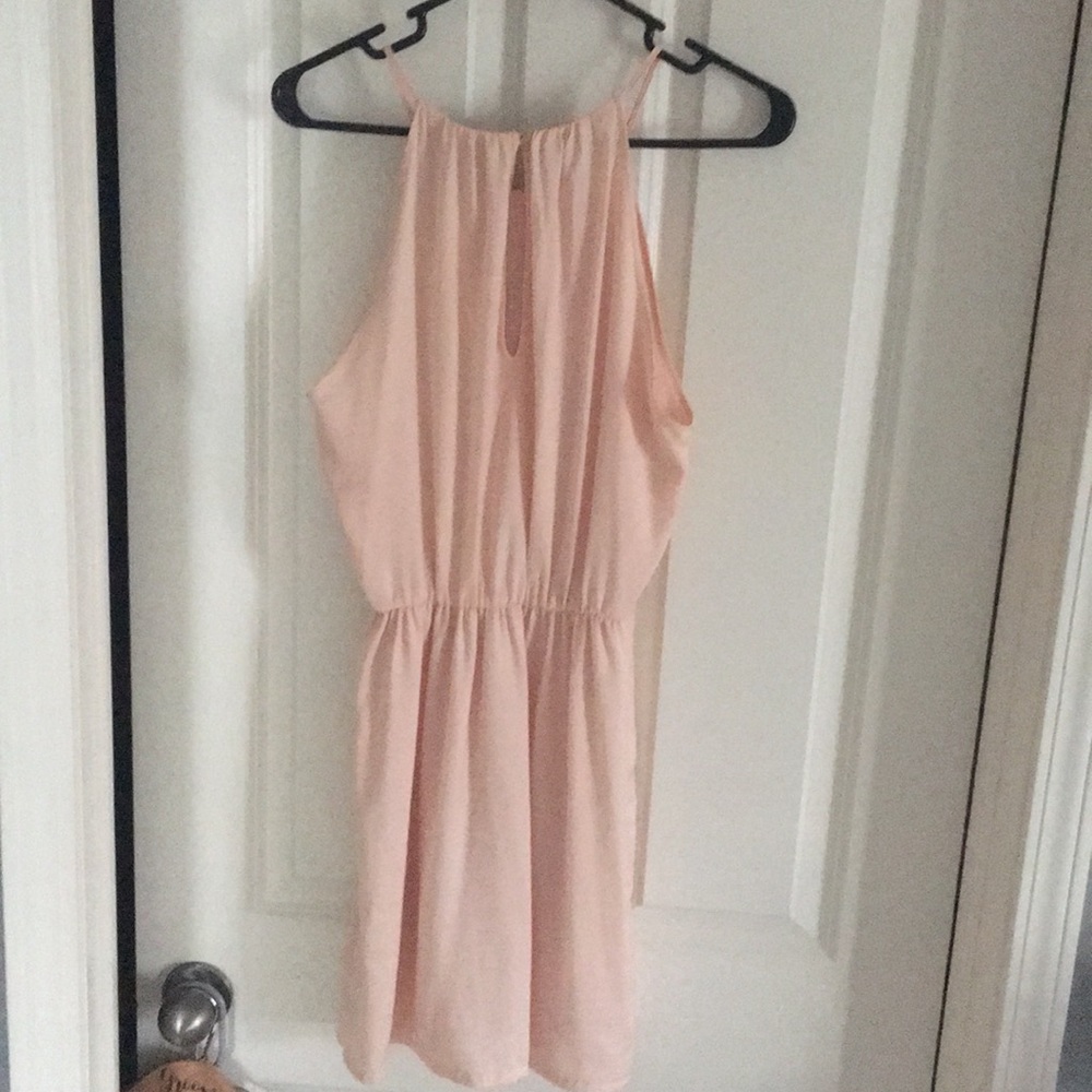 Blush pink high neck forever 21 dress small